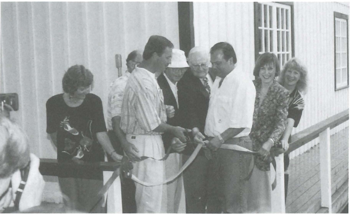 Reconstructed boathouse opening